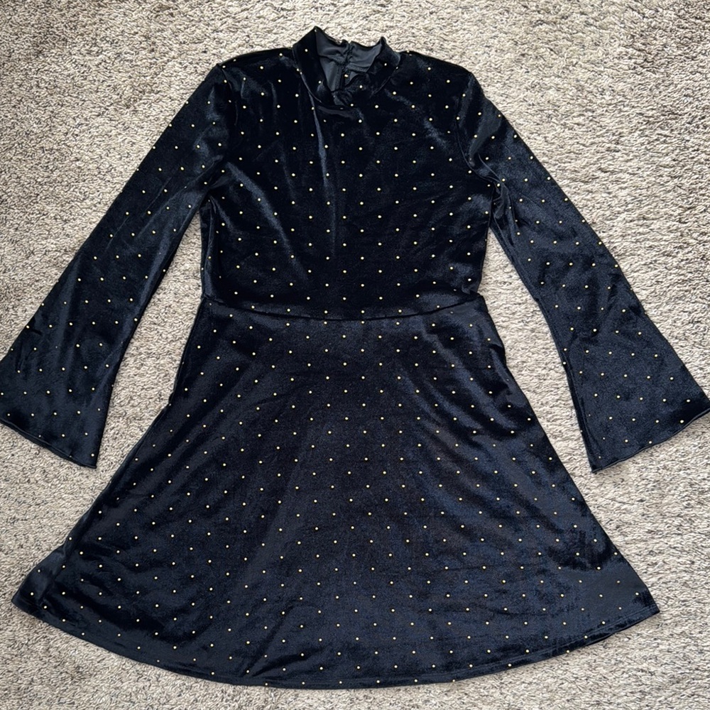 Art Class Black Velvet Girls Holiday Dress Size XXL (18)